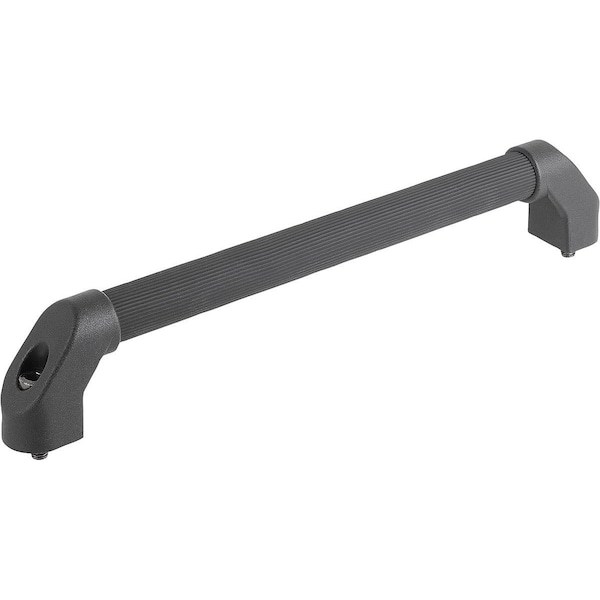 Tubular Handle A=400, L=430, H=55, 5, Form:B, Aluminum Blk Serrated Plastic